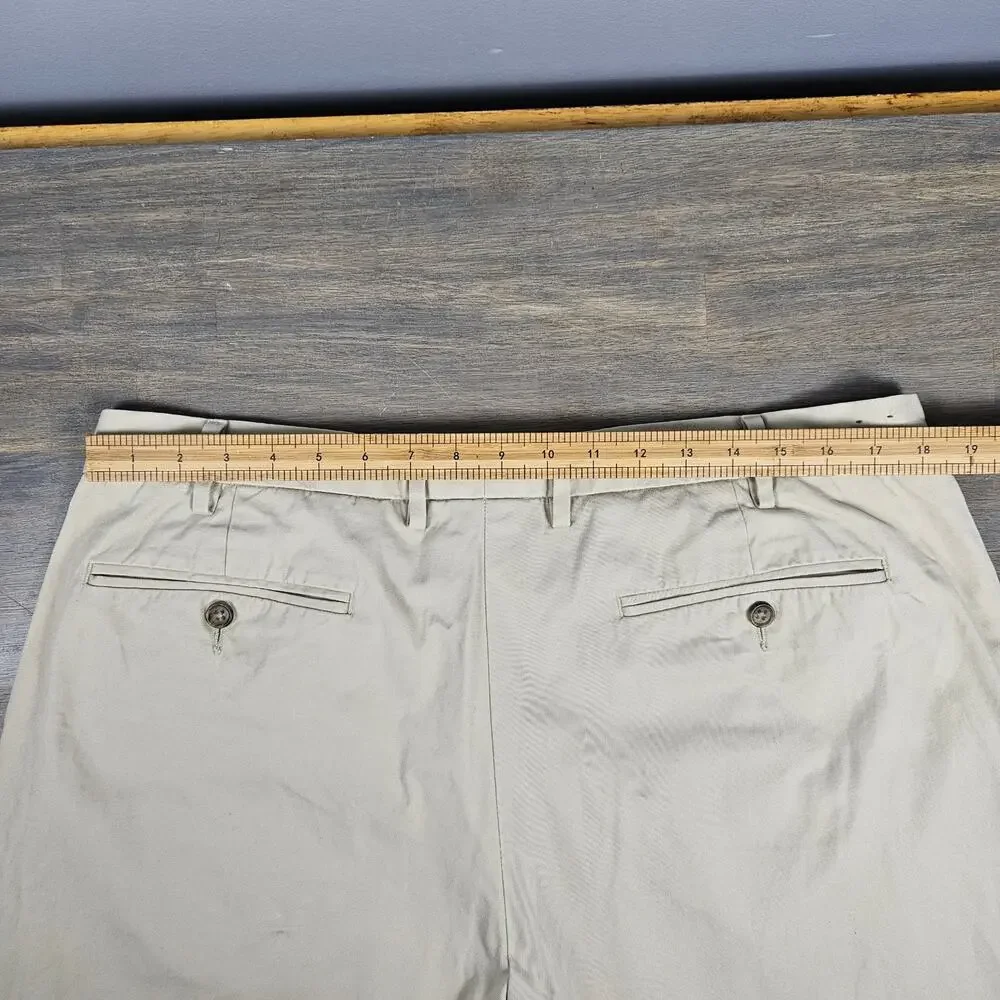 J.Crew Mens Classic Fit Khaki Cotton Chinos‎ Pants 36x30.5 Straight Tag 38x32
